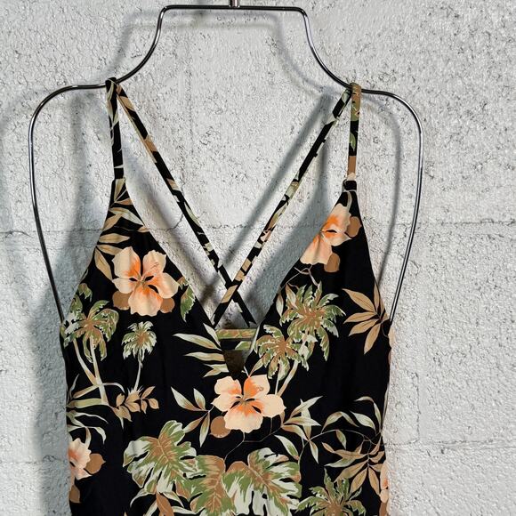 Volcom Juniors' for the Tide V-Neck 1 Piece cut out Swimsuit black medium $120 - Picture 2 of 11